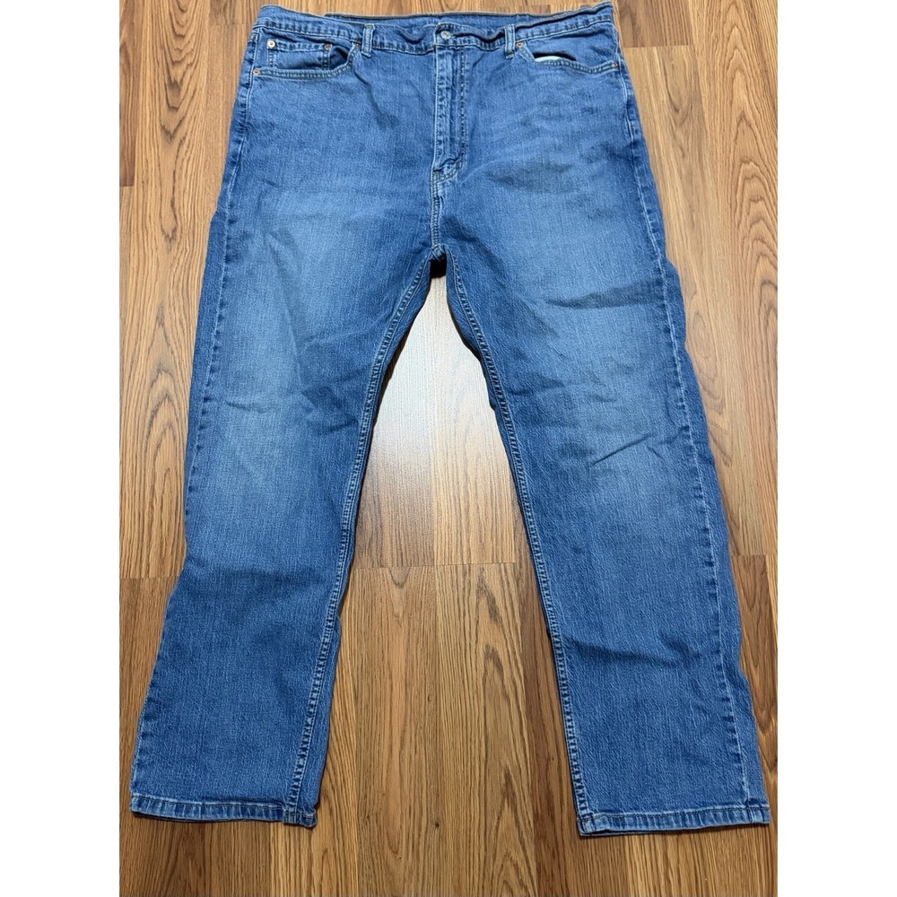 Levi's 505 Jeans Mens 42x30 Regular Fit Straight Leg Blue Denim